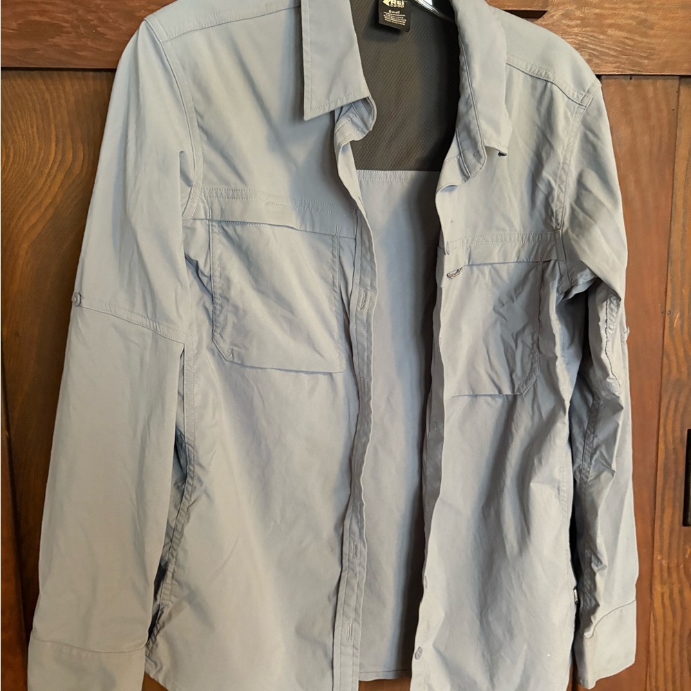 REI Light Blue Button Down Shirt